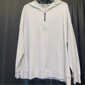 Calvin Klein Light Gray Half-Zip Hoodie